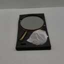DOWRY Makeup Mirror 10x Magnification Vanity Mirror Tabletop Two-Sided Swivel Gold Finish(10X) (7.2"L x 4.9"W)