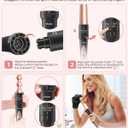 7 in 1 Curling Wand Set: Ohuhu Curling Iron Wand 7Pcs 0.35 to 1.25 Inch Interchangeable Ceramic Barrel Heat Protective Glove 2 Clips Dual Voltage Hair Curler Women Rose Gold