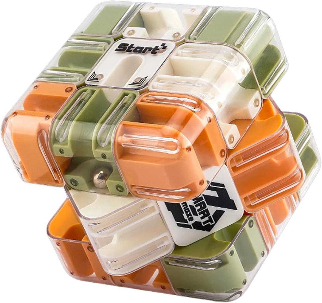 Labyrinth 3D Puzzles Maze Cube - 3D Maze Magic Rubik Cube & Ball, Spatial Awareness Brain Training Toy, High-Difficulty Brain Teaser Puzzle, Educational Focus Game Gift for Adults Teens (Classic)