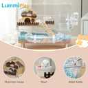 8 in 1 Acrylic Hamster Cage with all accessories,2-Layer Hamster House with full transparent Viewing,Top Open Mouse Cage for Pet Mice,large Hamster Habitat for Dwarf Hamster,Gerbils; 18"x11"x13.4"
