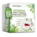 Luxury Queen Mattress Protector | 100% Waterproof Mattress Protector & 100% Bamboo Viscose Top | Breathable, Cooling & Machine Washable with Deep Pockets | Queen Size Bed Cover