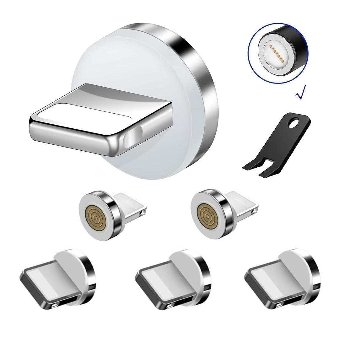 7-Pin i-Products Magnetic Tips,6Pcs 7Pin Fast Magnetic Connector Tips for iProducts Devices Without USB Cables