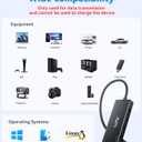 USB 3.0 Hub, 4 Port USB Hub Splitter, USB A Expander Portable USB Adapter Multiport Data Hub for Laptop, iMac Pro, MacBook Air, Mac mini/Pro, Surface Pro, USB Flash Drives, and Mobile HDD-Black (1 Feet)