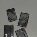 Qeeenar 4 Pcs Mini Leather Pocket Notebook 4 x 2.5 Inch Small Hardcover Notebook 50 Sheets Hardcover Mini Notepad Tiny Lined Journal for Office Home School Writing Supplies(Blank Style) (Black)