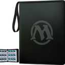 Trading Card Binder,9-Pocket Premium Collector Card Binder Holds 720 Cards,Standard Cards Collection Album Folder for MTG,TCG,Yugioh(Black 2)