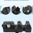 ML3Z-14529-BE Power Window Switch Fit for Ford F-150 2021-2023 with Manual Fold Mirrors, Power Window Switch Assembly Replace ML3Z-14529-BD, Left Driver Side