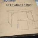 Folding Table 4 Foot,Portable Heavy Duty Plastic Utility Table,White