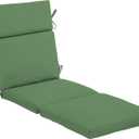 Arden Outdoor Chaise Lounge Cushion, 22 x 77, Rain-Proof, Fade Resistant Bright Moss Green Leala