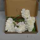 10pcs 24.8inch White Carnations Artificial Flowers Silk Carnations Fake Flowers Faux Carnation for Wedding Bouquets Kitchen Garden Party Home Wedding Floral Arrangement Decoration (White)