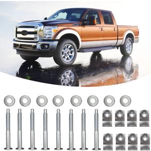 924-311 Truck Bed Mounting Hardware Kit Fit for Ford F250 F350 1999-2016 Super Duty Replaces Bed Bolts W706641S900 W708770S436 XC3Z9900038AA W706640S900