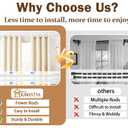 KAMANINA Double Curtain Rods for Windows 72 to 144 Inch, Adjustable, White
