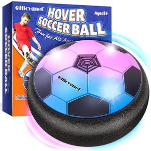 Officygnet Hover Soccer Ball for Kids, Indoor Toys Games Gifts for Boys Age 6, 7, 8, 9, 10, 11, 12 Years Old, Air Floating Light-Up Soccer Toys Games for Kids 6-8, 8-12, Ideal Easter Birthday Gifts