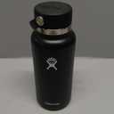 Hydro Flask Water Bottle - Insulated Stainless Steel - Wide Straw Lid, Non Spill, Leakproof in 32 Oz Black