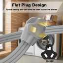 3 Prong Dryer Cord 6 FT, NEMA 10-30P to 3-Wire Appliance Cord, 30-Amp, 3 Wires with Eyelet Connectors, 10 Gauge Copper Wire, Grey Cable