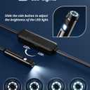 Endoscope Camera with Light, Dual-Lens 1920P HD Borescope with 8 Adjustable LED Lights, IP67 Waterproof Boroscope Inspection Tools, 9.8ft Semi-Rigid Snake Camera for iOS & Android