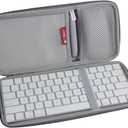 Hermitshell Hard Travel Case for Apple Magic Keyboard MLA22LL/A + Trackpad 2 MJ2R2LL/A + Mouse (Nylon, Gray)