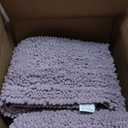ACCUMTEK Upgrade Extra Large Lavender Bathroom Rug Set 3 Pieces Ultra Soft, Thick Absorbent Bath Mats, Non Slip Chenille Toilet Mat for Bathroom, Bedroom, Kitchen (4'1'8"+ 2'x1'5"+ U Shape 1'8"x2')