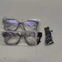 livho Oversized Eyewear Frame for Woman and Men - Rectangle Fashion Glasses for Computer, Chic Preppy Frame