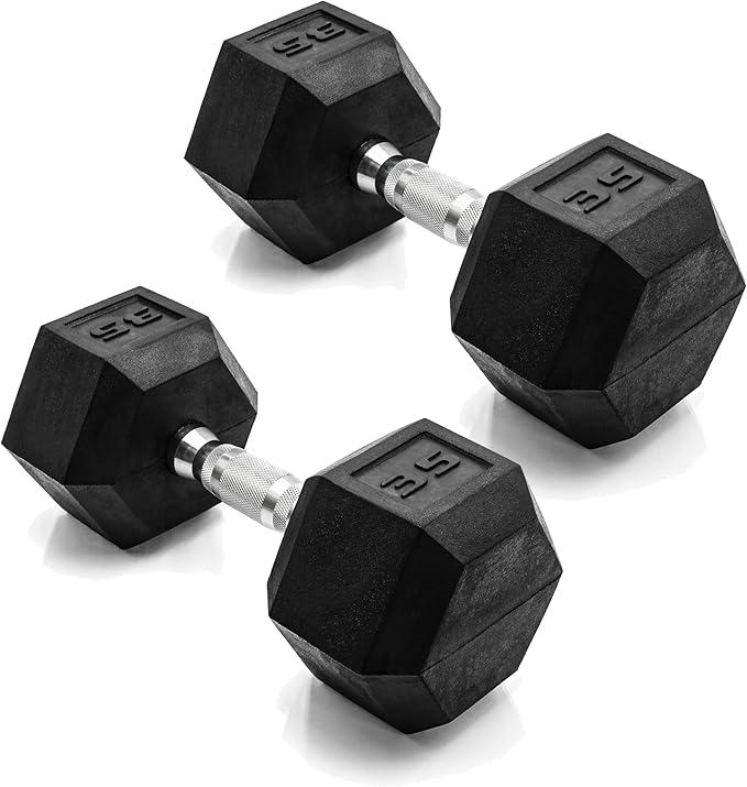 CAP Barbell Coated Dumbbell Weight | Multiple Options Pairs & Sets 35 lb - Pair