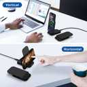 Foldable Wireless Charger Samsung Wireless Charging Station for Galaxy S26 S25 Edge S25 Ultra Plus S24 S23 S22 S21 S20 S10,15W Android Dock Charger Phone Charging Stand for Google Pixel 10 9 8