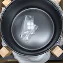 Elevated/Raised Ceramic Dog Bowl with Bamboo Stand6 Inch 3.6 Cups Non Slip Heavy Weighted Single Pet Dish, for Small Medium Breed & Cats,Reduces Neck Strain Black