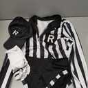 ThreeH Women's Sexy Referee Costume with Hood Belt and Whistle Cheerleader Outfit Perfect for COS Theme Halloween Party XL