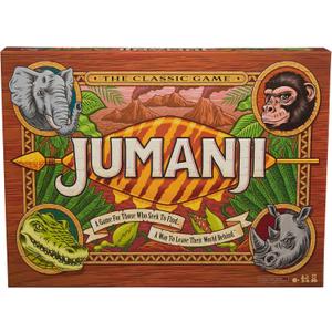Spin Master Games, Jumanji 30th Anniversary Edition, The Classic Thrilling Adventure Family Board Game Based on The Action-Comedy Movie, Updated Jungle Challenges, 2-4 Players, for Ages 6 & Up