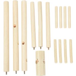 LIFKOME 1pc Wooden Standing Coat Rack Triangular Base Detachable Design for Coats Bags and Hats Stylish and Clothes Hanger for Bedroom and Entryway (170X46X46CM, White)