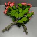 Lunmon 2 Pack 3ft Artificial Camellia Plants Tree 36" Faux Camellia Flower with Spike UV Resistant Realistic Fake Floral Blooming Bush for Indoor Outdoor Front Door Porch Backyard Garden, Rose Pink