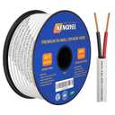 Speaker Wire 18 Gauge 50FT, Electrical Wire,18 AWG Stranded PVC Extension Cord, 12V Low Voltage/Tinned Copper/Flexible Cable for Automotive Wiring, Lamp Cord, Marine Cable-CCA
