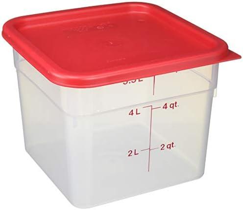 Cambro 6SFSPP190 CamSquare Storage Container, Translucent, 6 qt