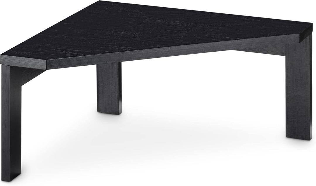 Navaris Bamboo Corner Shelf Unit - Free-Standing Corner Shelf Organizer for Kitchen Cabinet Cupboard Counter-Top Storage 11.8" x 11.8" x 5.9" - Black