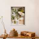 QDSSDECO 16x20 Shadow Box Frame with Linen Backboard & Real Glass, Wood Display Case, Deep Showcase to Hang The Photos, Tickets, Wedding Bouquets, Medals, Baby Sports Memorabilia,White
