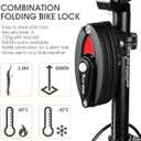 Bike Locks Heavy Duty Anti Theft Bicycle Lock Folding 4-Digit Level 6, Security Chain FoldyLock with Bracket, 2.8 FT Strong Foldable Lock