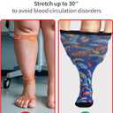 Diabetic Socks for Women & Men Extra Wide, Over The Calf Non Binding Lymphedema Neuropathy Swollen Feet for Women Men