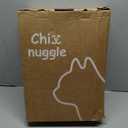 Dog Bed Medium Sized Dog - Luxury Striped Faux Fur Waterproof Pet Couch with Removable Washable Cover, Orthopedic Pet Bed with Bolster Sides for Sleeping, Cream (M(30*24*7))