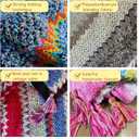 Women's Knitted Shawls Scarf Poncho Sweater Knit Cape Fall Winter Pullover Knitting Cardigan with Tassel