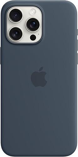 Apple iPhone 15 Pro Max Silicone Case with MagSafe - Storm Blue