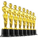 Bedwina Gold Trophy Award Mini Trophies Bulk  (Pack of 12) 6 Inch Tall Plastic Golden Statue Award, Party Themed Decorations, Winners or Appreciation Gifts Game Prizes for Adults & Kids