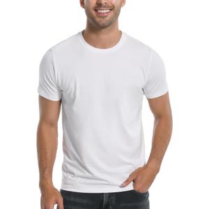 Pioneer Camp Mens Bamboo Viscose T Shirt Ultra Soft Plain T Shirts for Men Cooling Crew Neck Casual Basic Tee Shirt Undershirt (X-Large, 1-Pack-White)