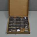 Ansible 24 Pcs Chair Leg Floor Protectors Square, Silicone Felt Furniture Leg Pads Caps Covers for Hardwood Floors (Fit:1-1/2" to 1-7/8") (Clear)