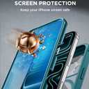 Miracase Magnetic for iPhone 17 Pro Case 6.3" [Compatible with MagSafe] Full-Body Phone Case with Built-in Glass Screen Protector & Camera Control,Drop Proof iPhone 17 Pro Cover, Green