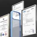 2 x PinLiSheng Matte Case for iPhone 17 Pro Max Case,Shockproof Protective Hard Back Slim Phone Case,Frosted Translucent Back Phone Cover, Anti-Fingerprint - Light Blue