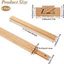 CYEAH 6 Pcs Wood Drawer Slides, 17 inch Wooden Drawer Slides, Wooden Undermount Drawer Slide Classic Guide Center Mount Track, Drawer Glide Rails Replacement Part