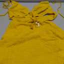 Women's Cut Out Tassel Trim Bodycon Dress Halter Tie Backless Mini Dresses, Size: Medium