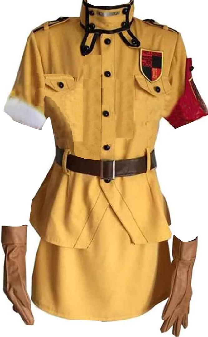Anime Womens Costume Dress Cosplay Yellow Version Dress Costume Outfit Halloween Size L
