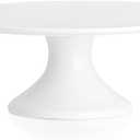 Kanwone 10-Inch Porcelain Cake Stand, Cake Plate, Dessert Stand, Cake Stand for Party, Home Decorating Stand, White