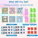 DIYGEMDOT 6 Pack Diamond Art Kits for Kids, Cute Animals Diamond Painting for Beginners, DIY 5D Gem Art for Girls & Boys Ages 6-8-10-12, Children's Christmas Gifts (6x6 inches) (Y004)