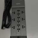 Belkin 12-Outlet Surge Protector Power Strip w/ 12 AC Outlets & 8ft Flat Plug, UL-listed Heavy-Duty Extension Cord for Home, Office, Travel, Computer, Laptop, Charger - 3,940 Joules of Protection