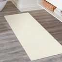 LEEVAN Washable Runner Rugs 2'x5', White Hallway Runner Rug, Hand-Woven Reversible Entryway Rug, Modern Bedroom Farmhouse Bathroom Rugs, Soft Laundry Room Carpet, Long Carpet Sink Foyer (Cream)